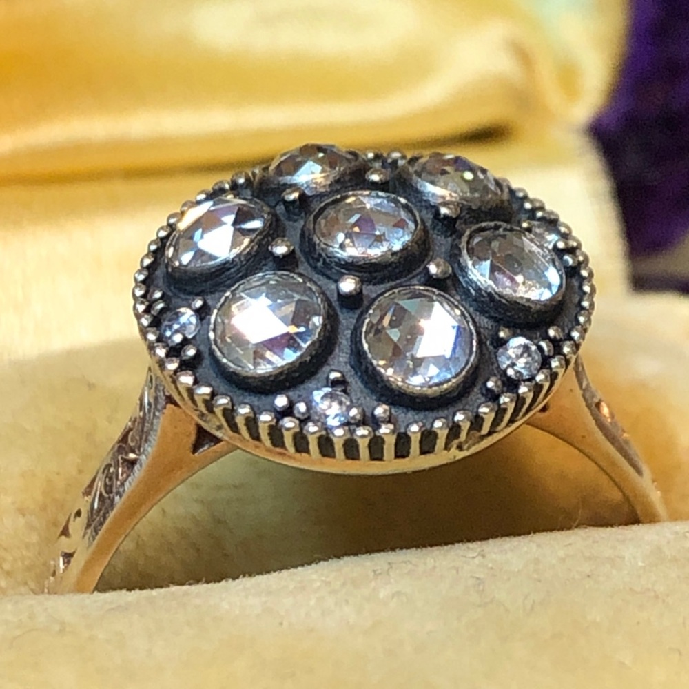 Rose cut paste ring - Picture 3 of 15